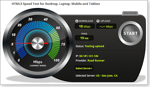 Fig 1. Computamedic - Tools for testing your Internet speed